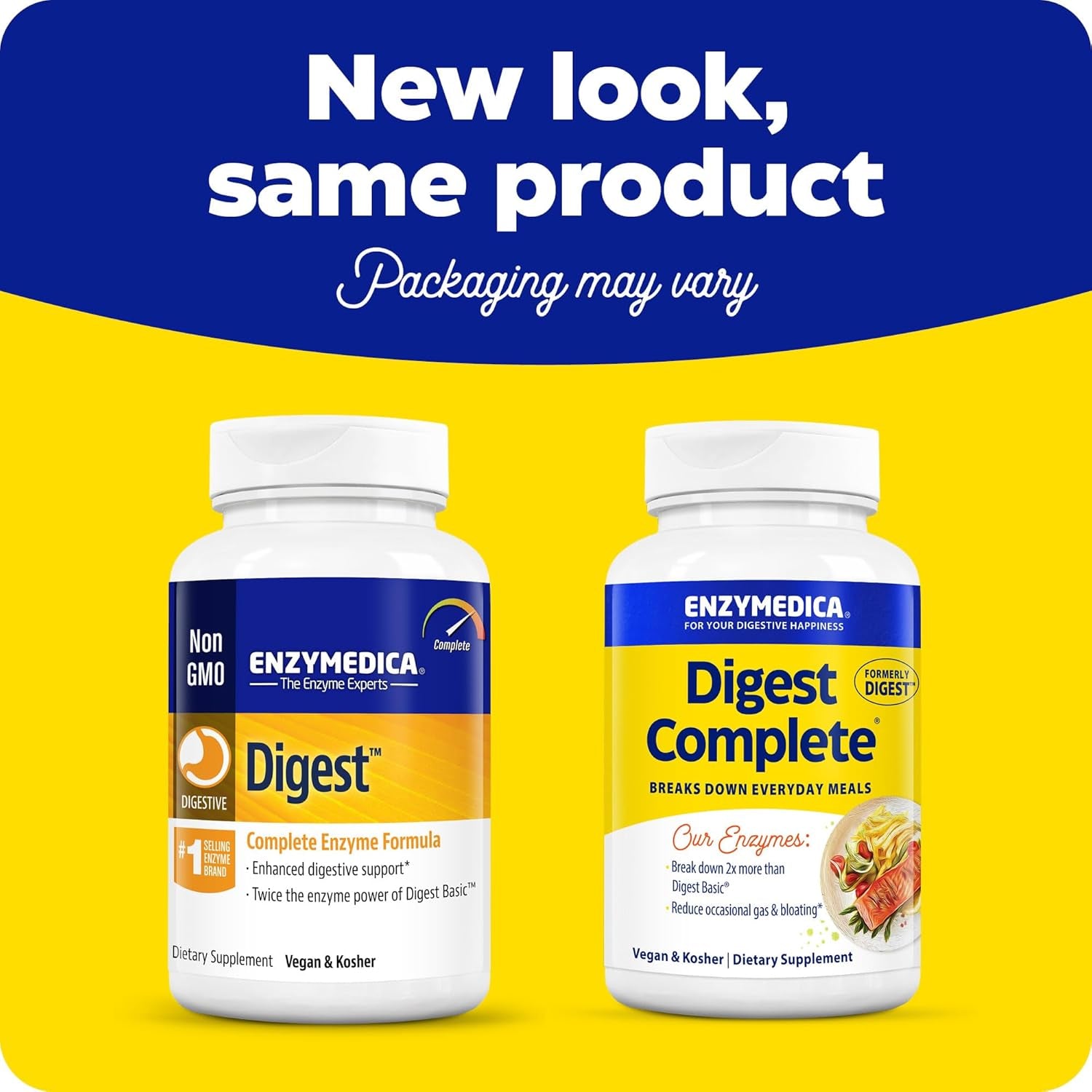 Digest, Full-Range, Everyday Digestive Enzymes, Offers Fast-Acting Gas & Bloating Relief, 180 Count (FFP)