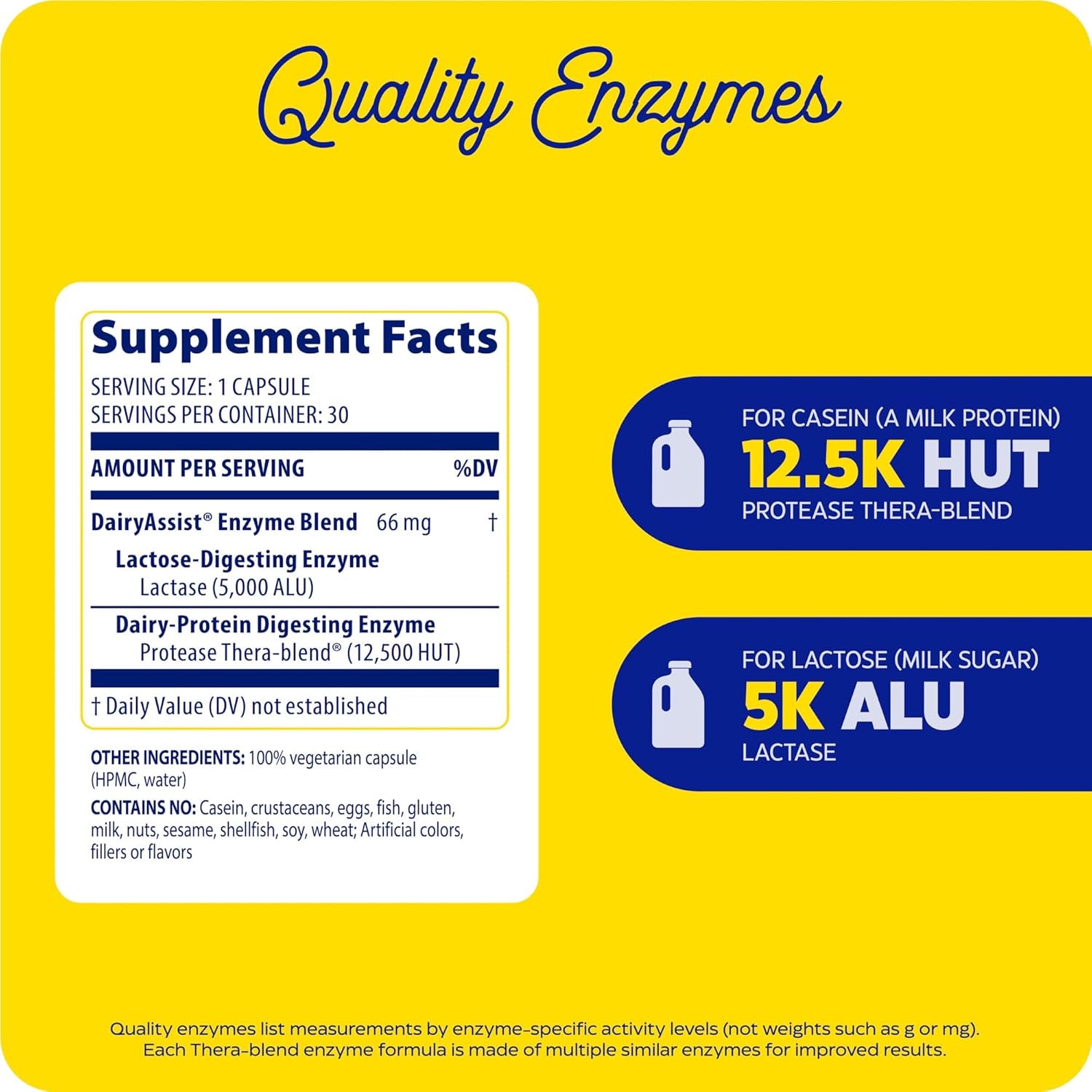 , Dairyassist, Digestive Enzymes for Complete Dairy Digestion & Lactose Intolerance, 30 Count