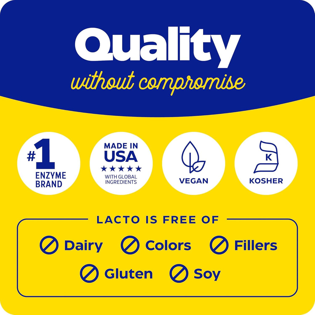 Lacto, Digestive Enzymes for Complete Dairy Digestion, Offers Fast-Acting Gas & Bloating Relief