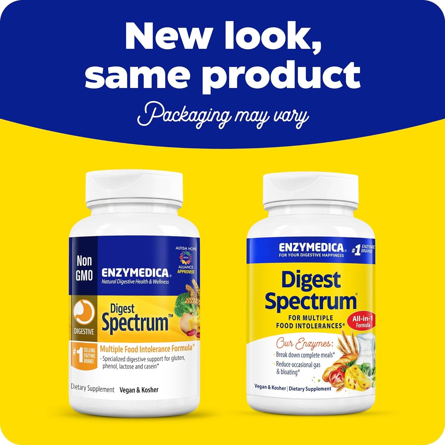 Digest Spectrum, Digestive Enzymes for Multiple Food Intolerances, Offers Fast-Acting Gas & Bloating Relief, 30 Count