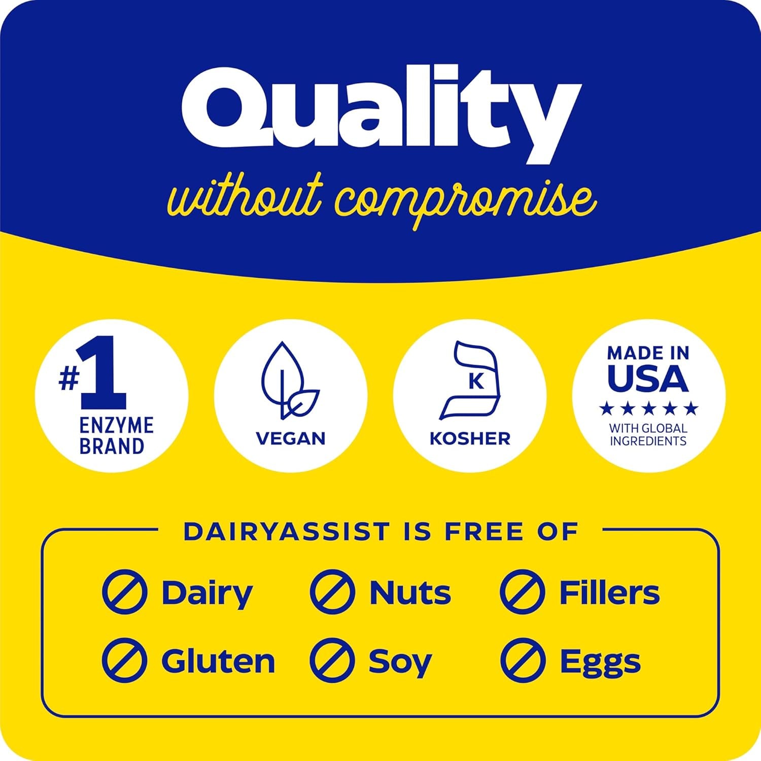 , Dairyassist, Digestive Enzymes for Complete Dairy Digestion & Lactose Intolerance, 30 Count