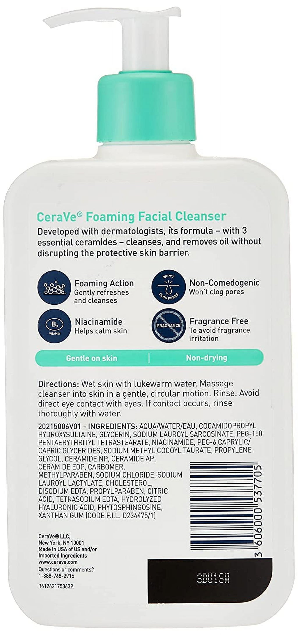 Oil Control Value Size Foaming Facial Cleanser, 16 Fl Oz
