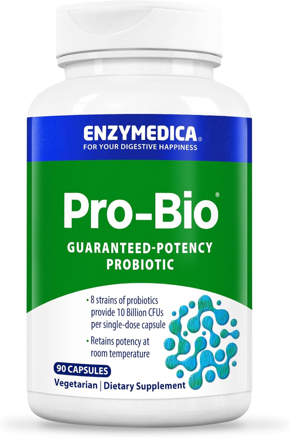 , Pro-Bio, Shelf Stable, Stomach-Acid Resistant Probiotic for Healthy Digestion, 10 Billion CFU, 90 Count